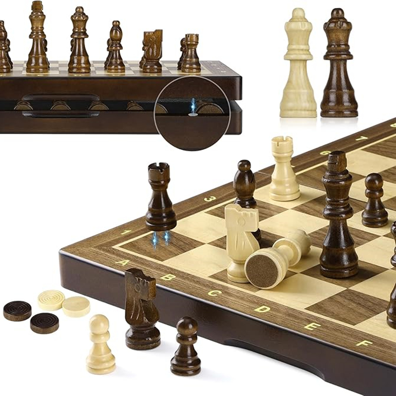 Board Game Queen - New Magnetic wooden board 38cm/15inch 2-in-1