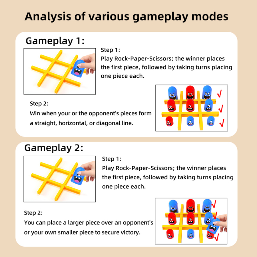 KNYYSECQ Tic Tac Toe Game Crea - Strategy Board Game บทวิจารณ์และราคา