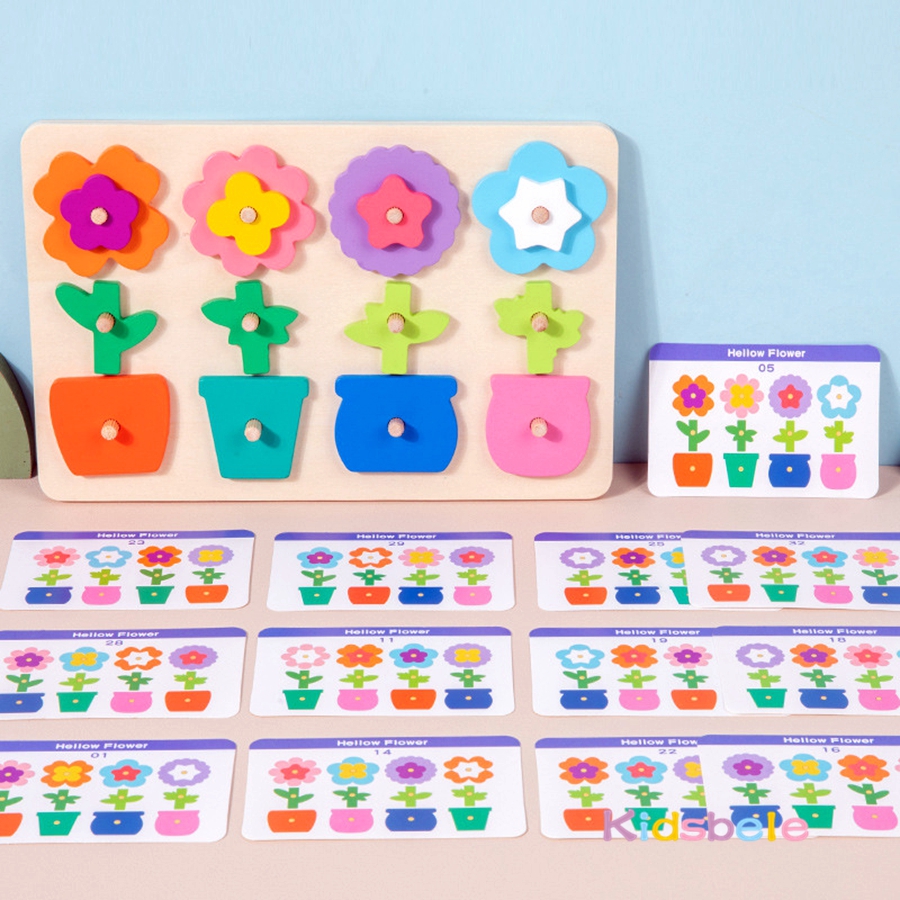 Montessori DIY Wooden Flower P - Board Game Design บทวิจารณ์และราคา