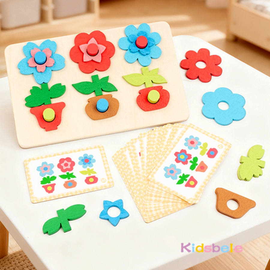 Montessori DIY Wooden Flower P - Board Game Design บทวิจารณ์และราคา