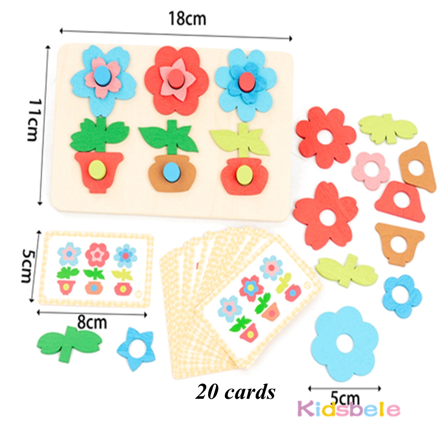 Montessori DIY Wooden Flower P - Board Game Design บทวิจารณ์และราคา