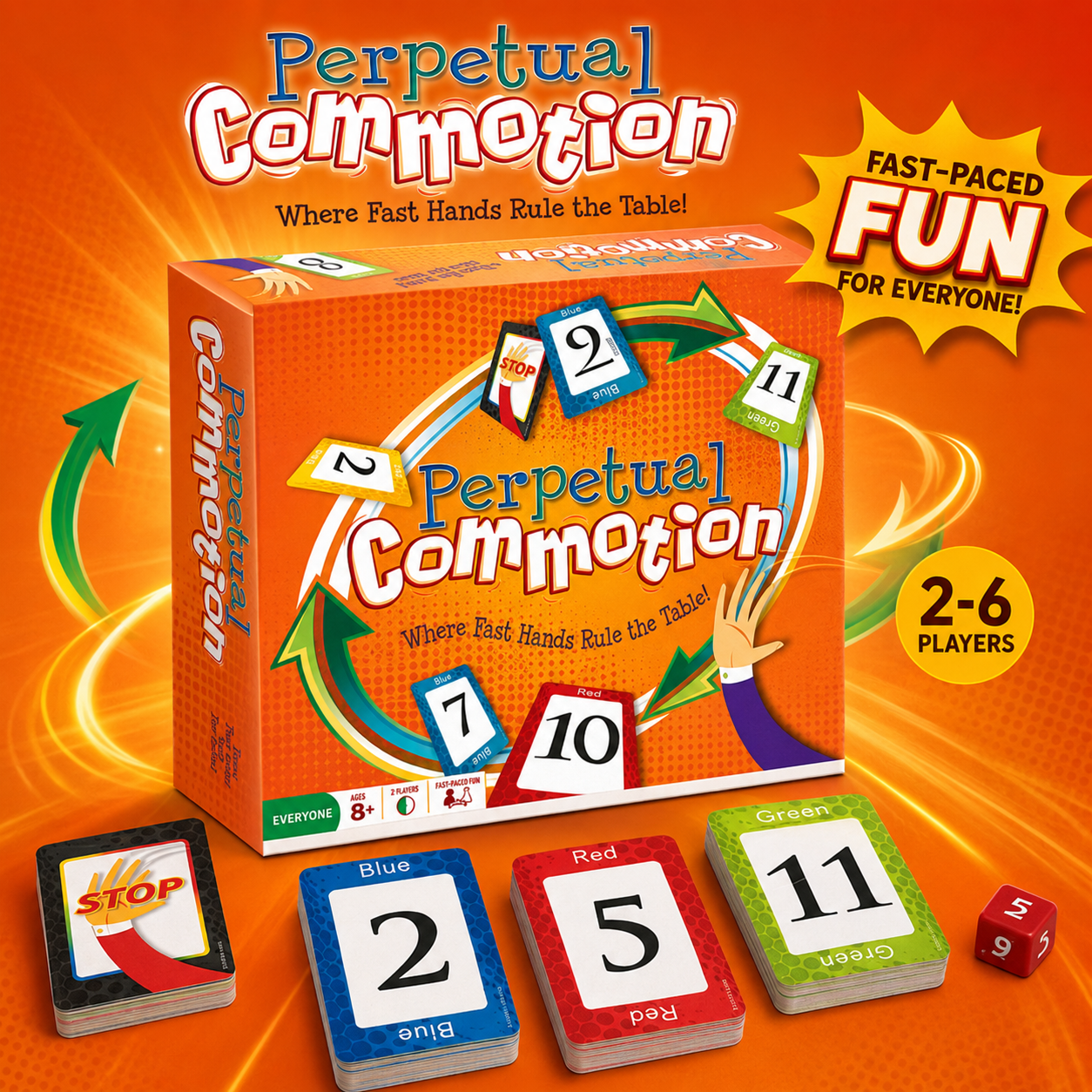 Perpetual Commotion Fast Hands - Strategy Board Game บทวิจารณ์และราคา
