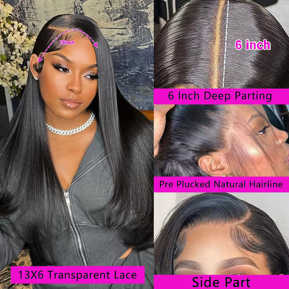 13x6 Straight Human Hair Wigs  - Board Game Queen บทวิจารณ์และราคา