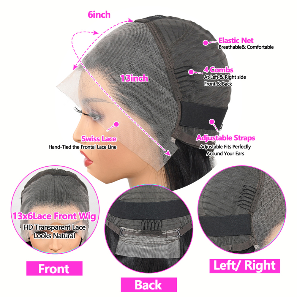 13x6 Straight Human Hair Wigs  - Board Game Queen บทวิจารณ์และราคา