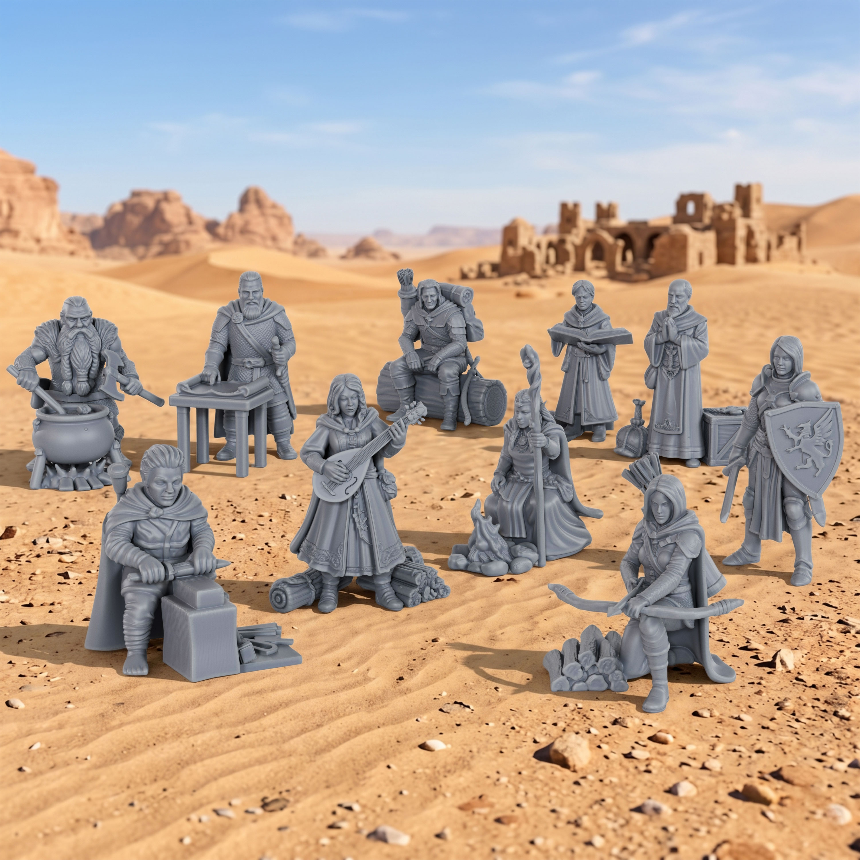 Fantasy Adventurer NPC Miniatu - Board Game Dune บทวิจารณ์และราคา
