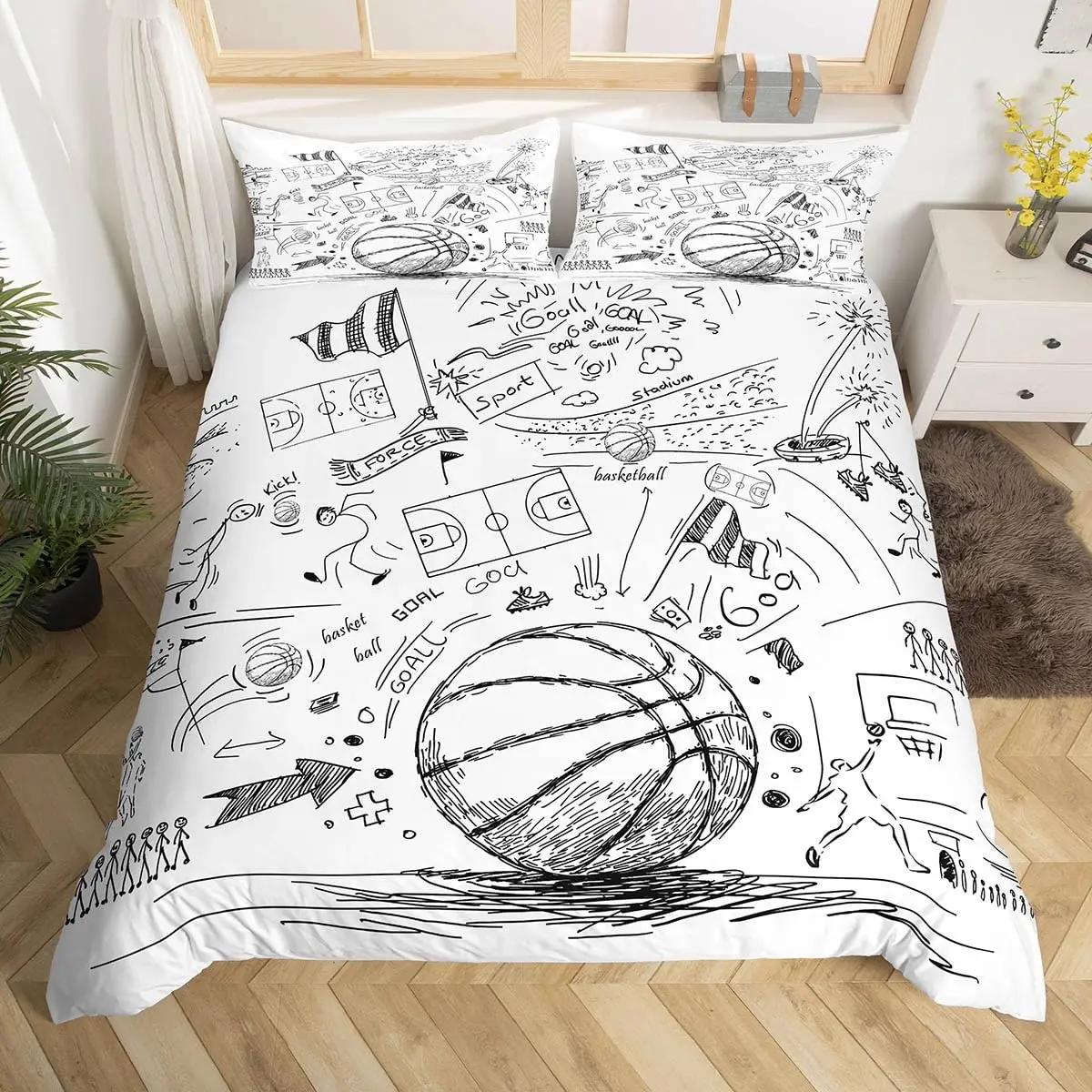 Basketball Duvet Cover Twin Qu - Board Game Queen บทวิจารณ์และราคา