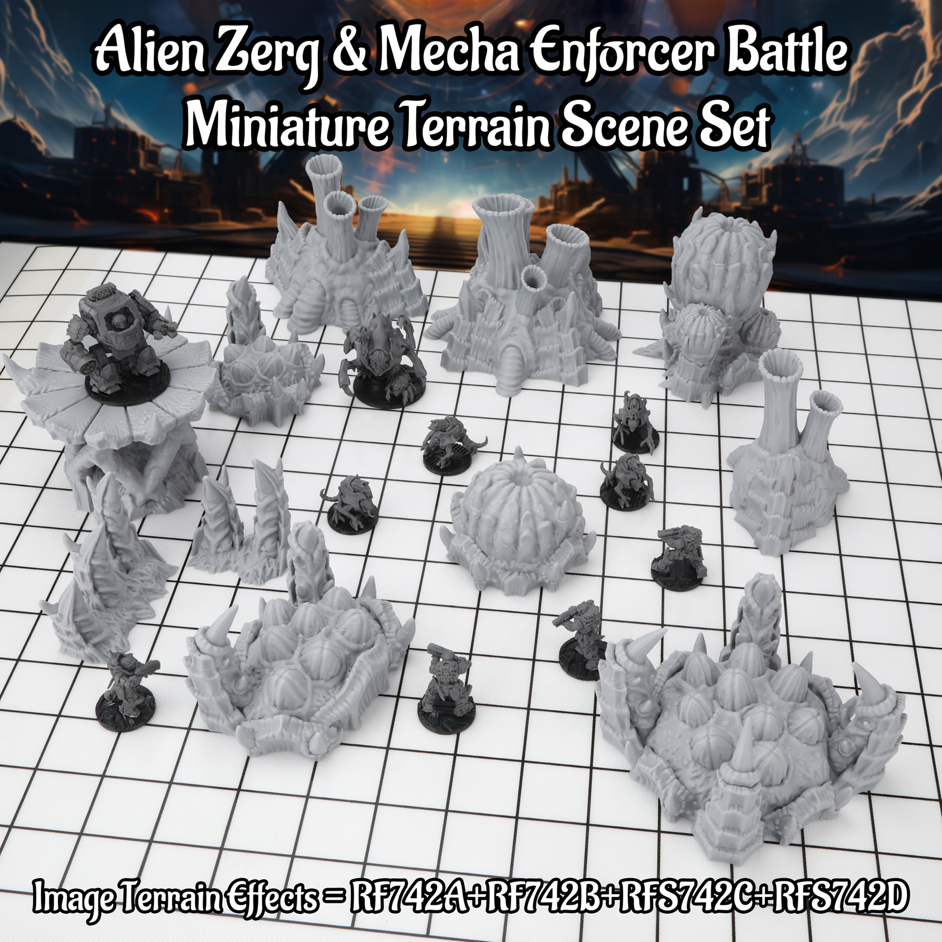 Sci-Fi Alien Miniature Terrain - Board Game Dune บทวิจารณ์และราคา