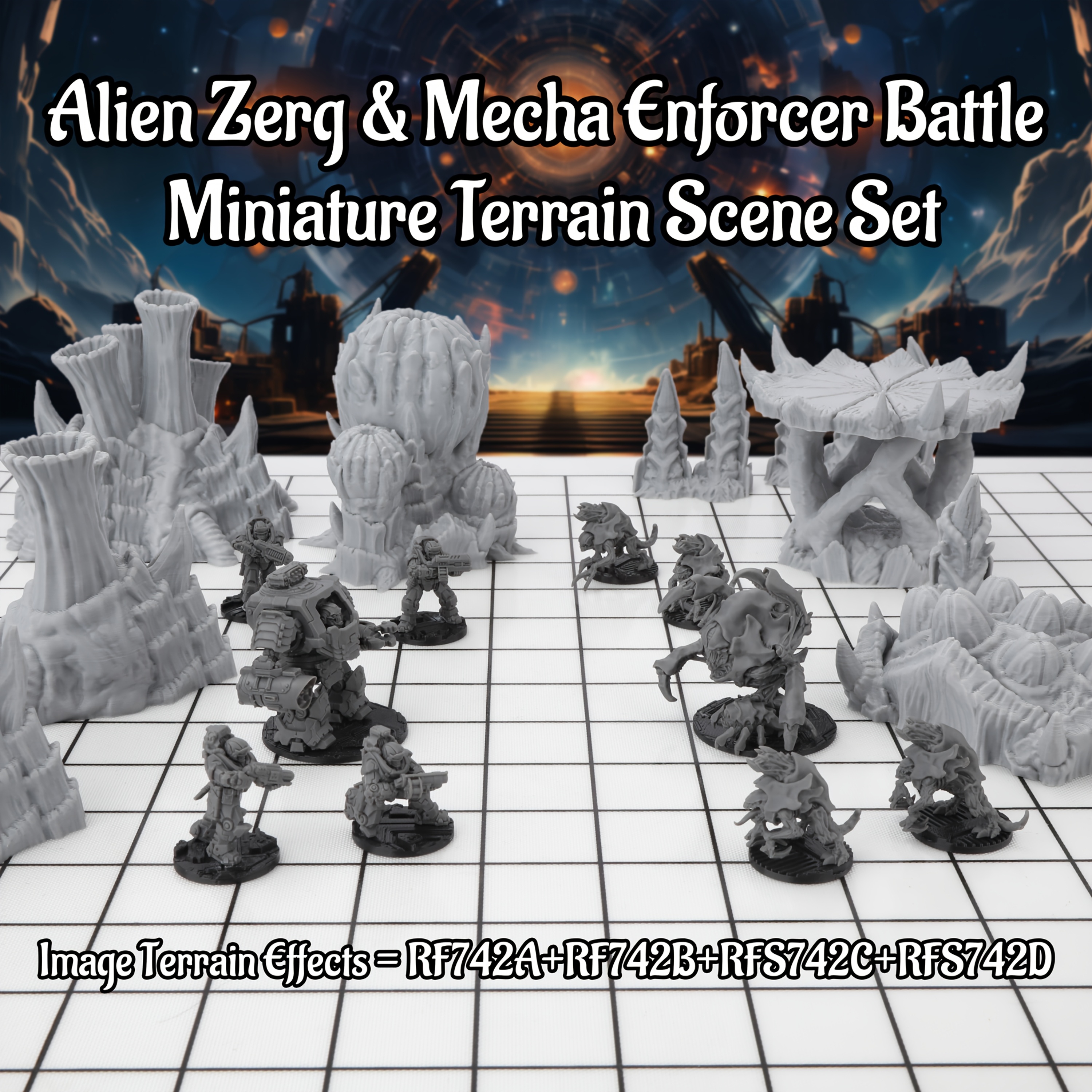 Sci-Fi Alien Miniature Terrain - Board Game Dune บทวิจารณ์และราคา