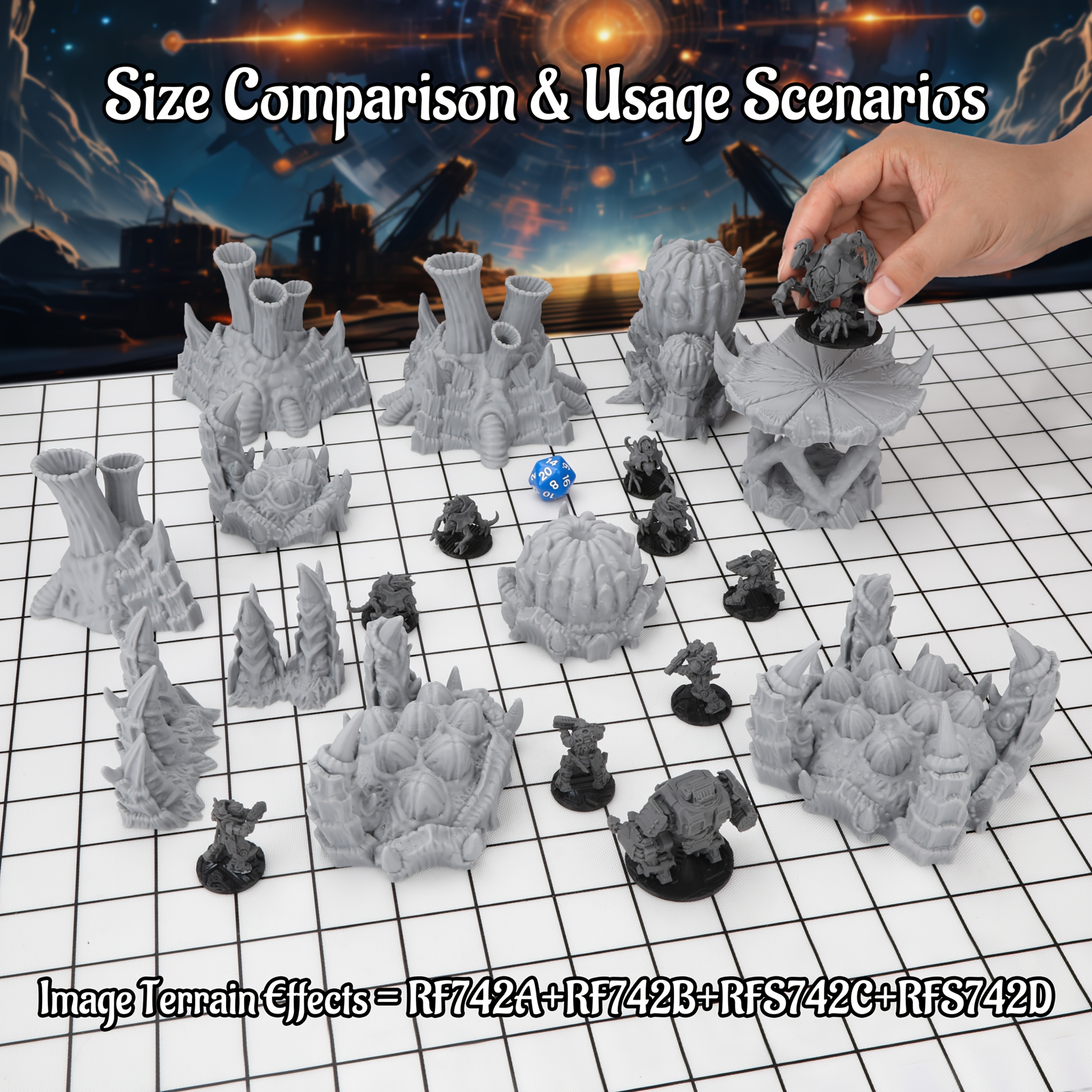 Sci-Fi Alien Miniature Terrain - Board Game Dune บทวิจารณ์และราคา