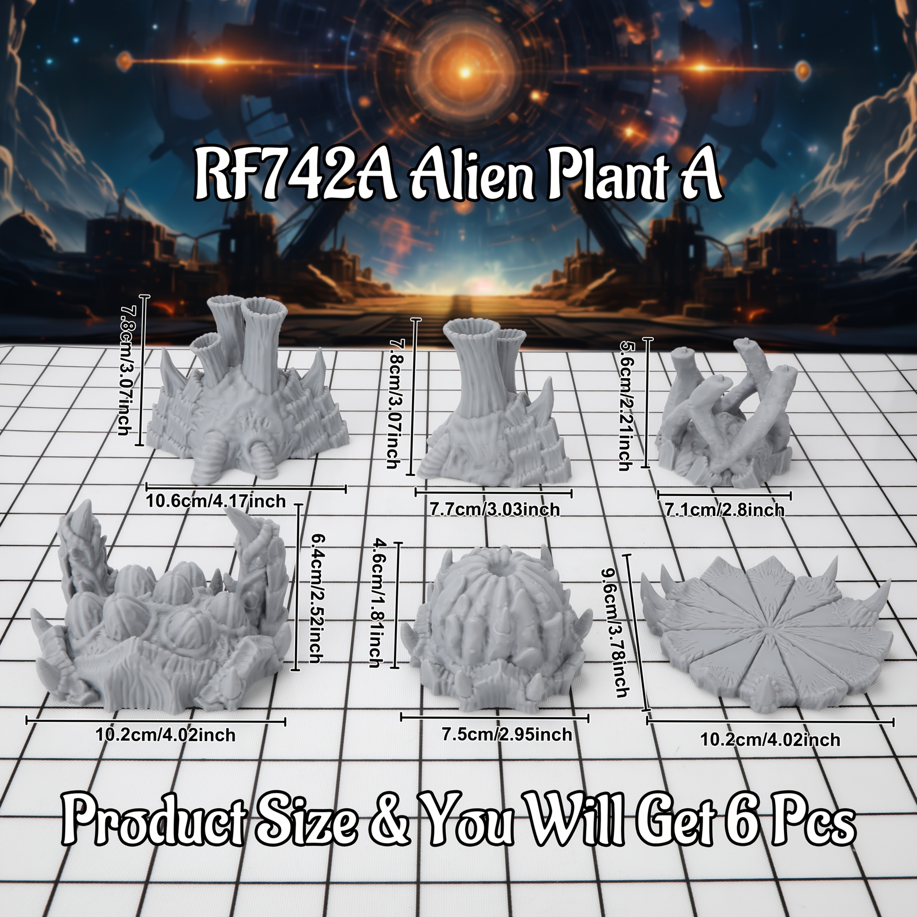 Sci-Fi Alien Miniature Terrain - Board Game Dune บทวิจารณ์และราคา