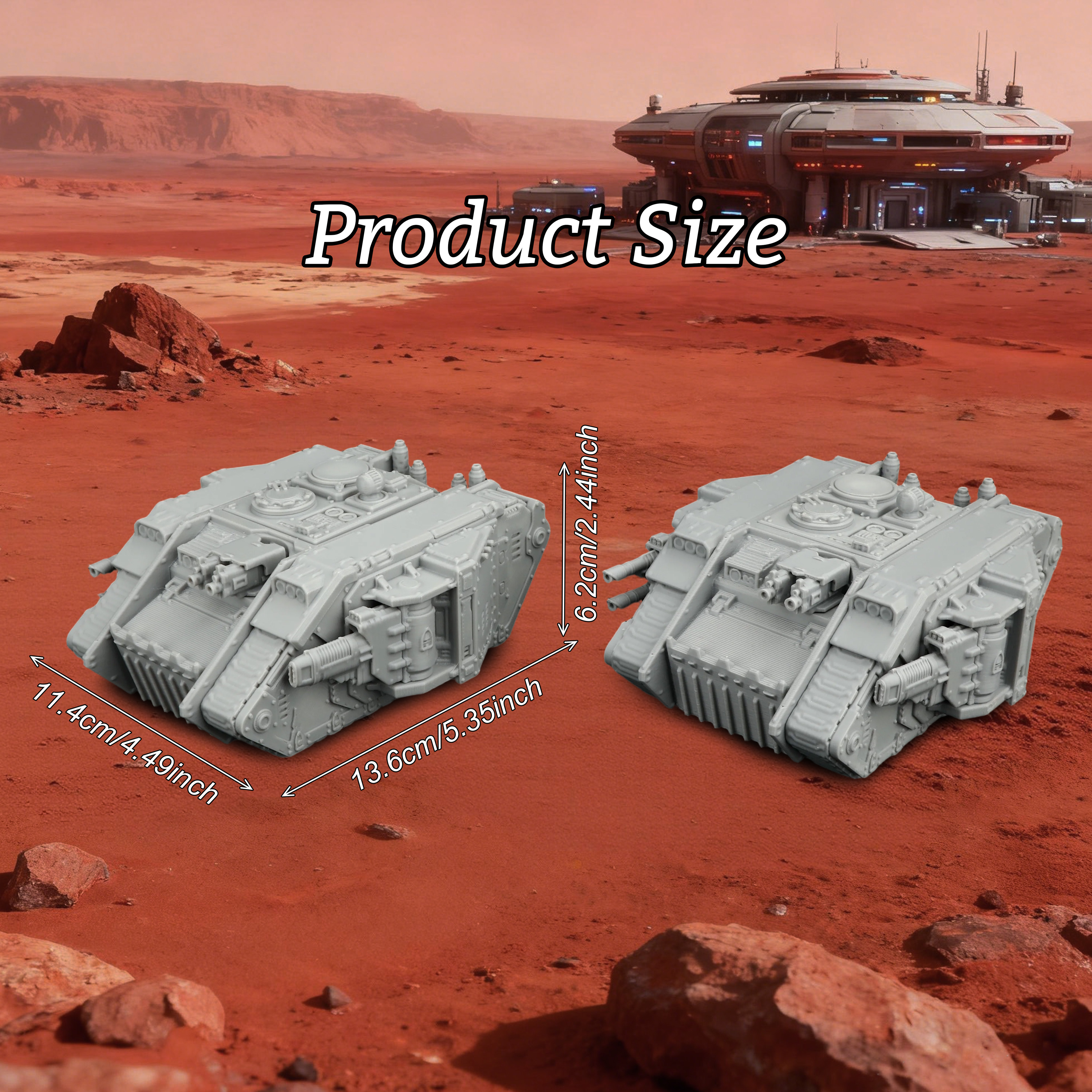 2Pcs Sci-Fi Tank Miniature Set - Board Game Dune บทวิจารณ์และราคา