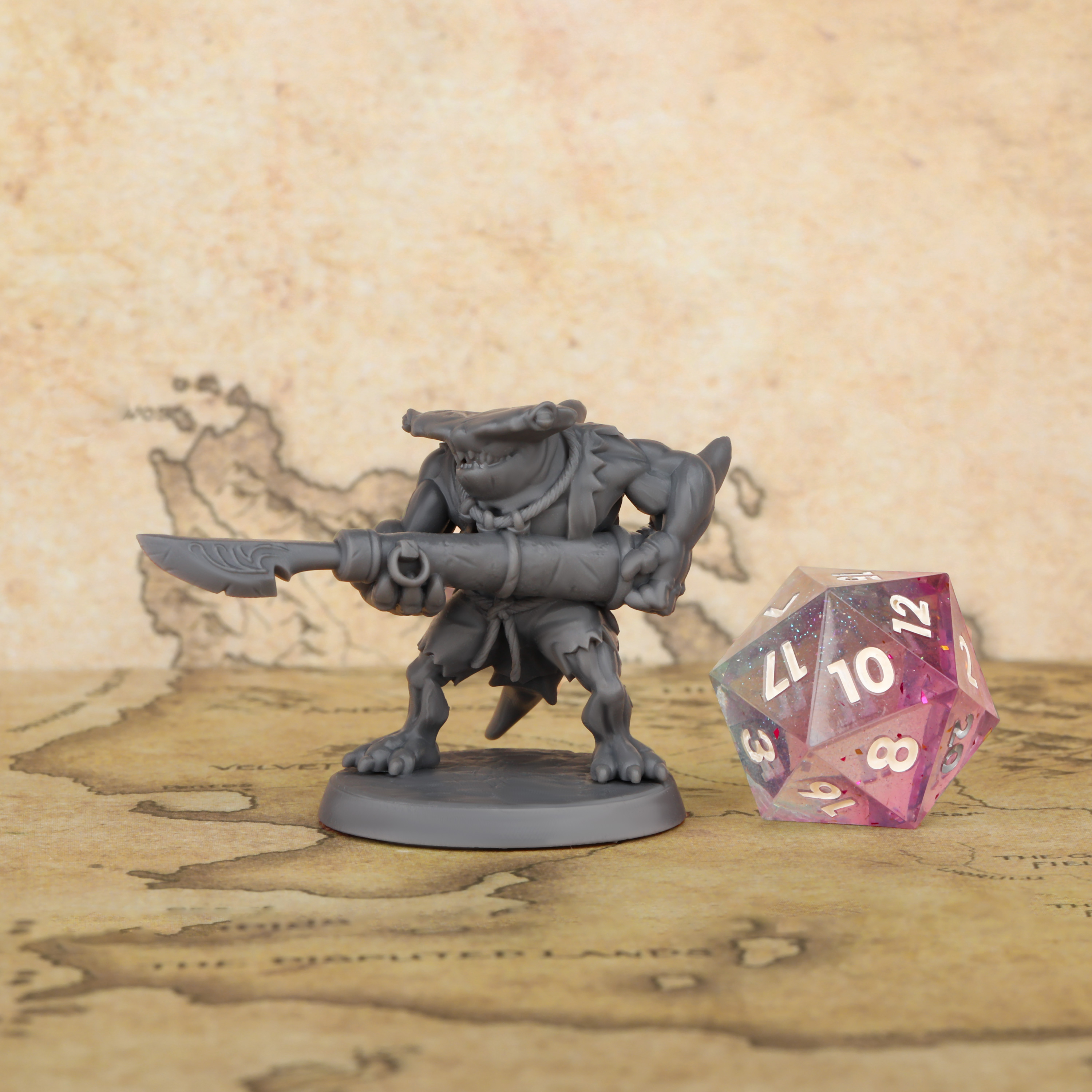 TTRPG Shark with Harpoon Minia - Board Game Design บทวิจารณ์และราคา