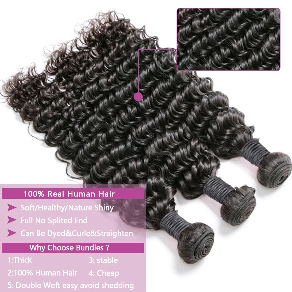 Queenlike Deep Wave Human Hair - Board Game Queen บทวิจารณ์และราคา