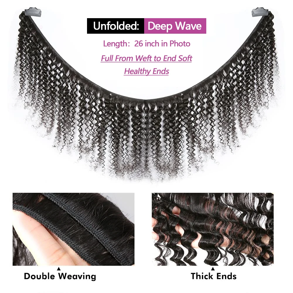 Queenlike Deep Wave Human Hair - Board Game Queen บทวิจารณ์และราคา