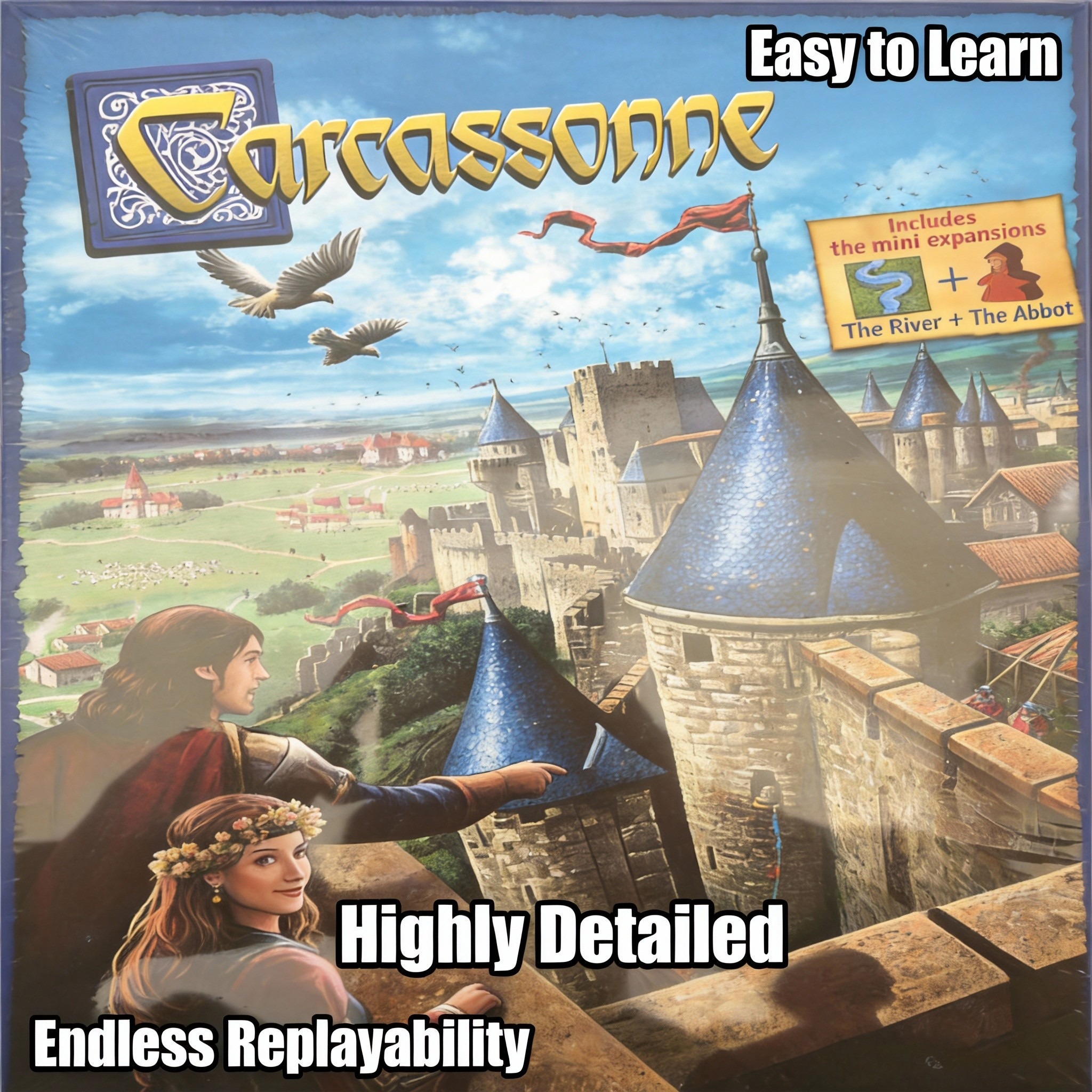 Carcassonne （English Edition）  - Strategy Board Game บทวิจารณ์และราคา