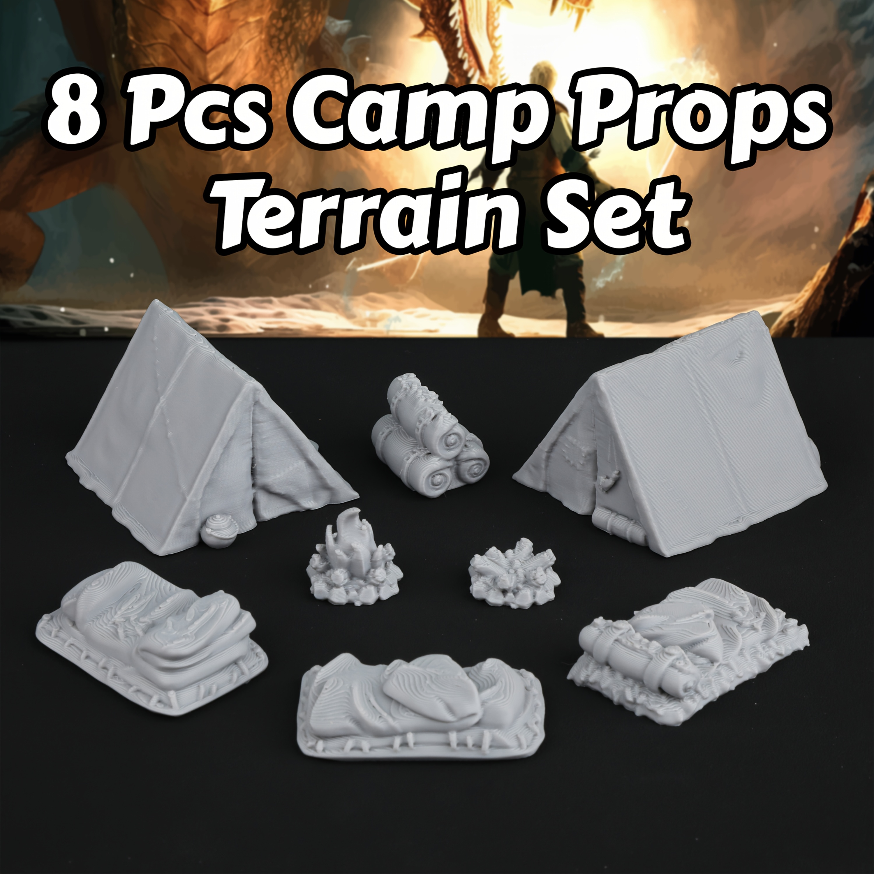 8pcs RPG Adventurer's Camp Min - Board Game Dune บทวิจารณ์และราคา