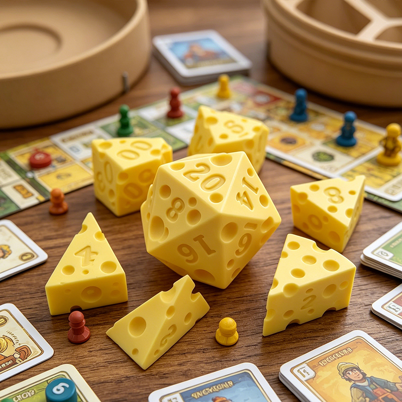 Cheese Polyhedral Dice Set Lay - Board Game Design บทวิจารณ์และราคา