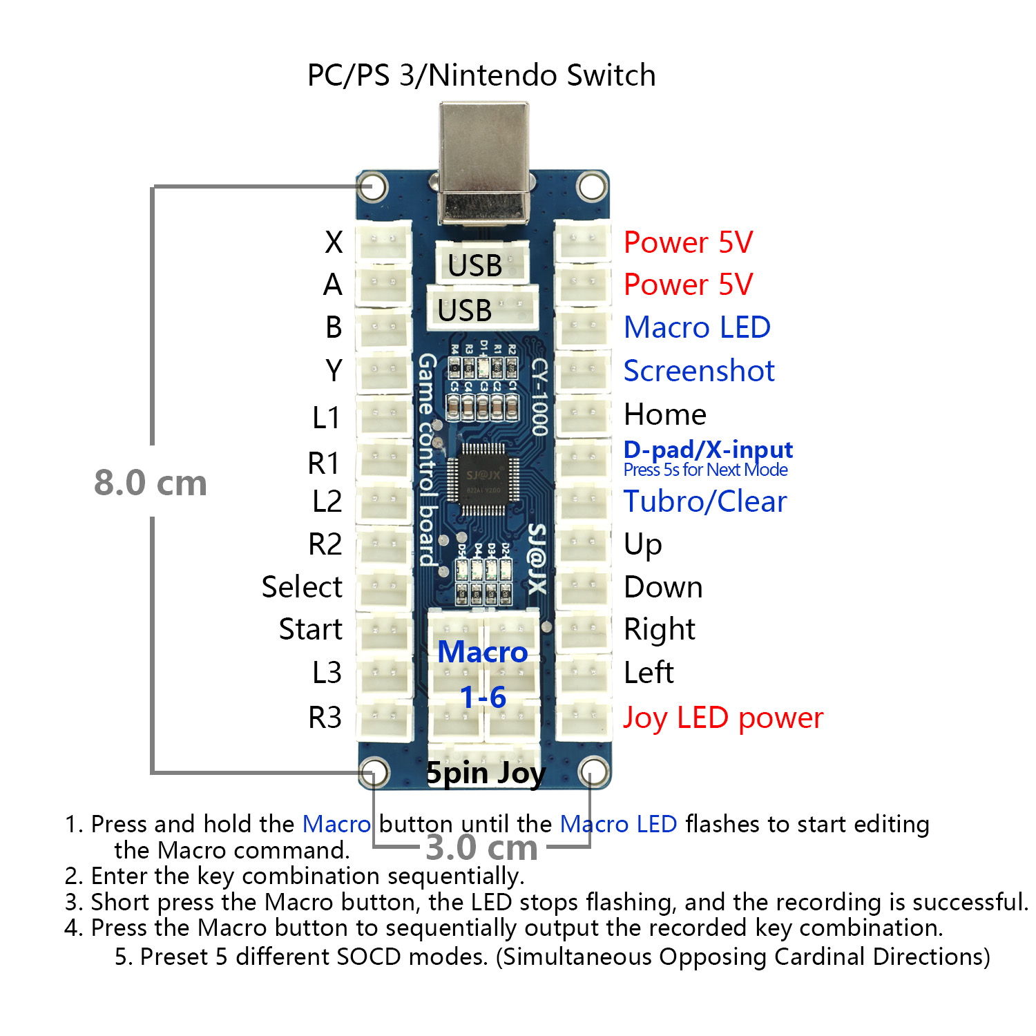 SJ@JX Arcade Game USB Encoder  - Board Game Nintendo Switch บทวิจารณ์และราคา